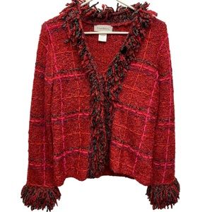 Vintage Susan Bristol Knit Sweater With Fringe